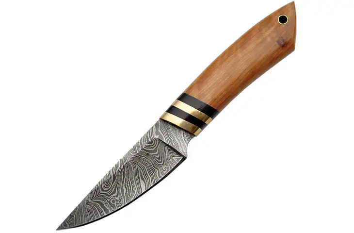 Damascus Skinner Fixed Blade Knife - view 2